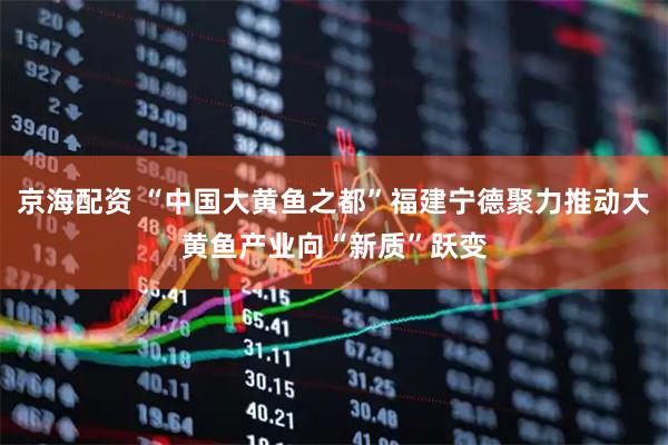 京海配资 “中国大黄鱼之都”福建宁德聚力推动大黄鱼产业向“新质”跃变